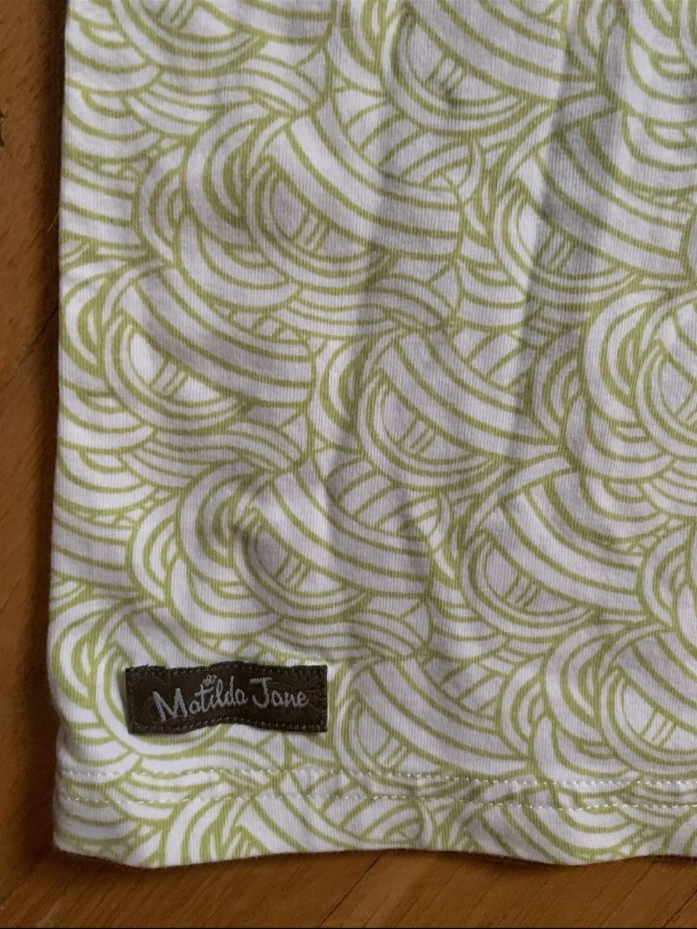 Matilda Jane White and Light Green Long-Sleeve Girls' Tee